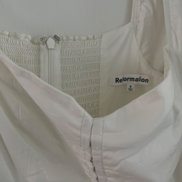 Reformation Rutherford Dress White - Size 6 - Picture 4 of 4